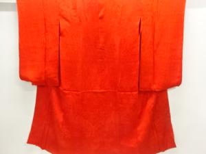 アンティーク　紋錦紗草花模様織出し長襦袢